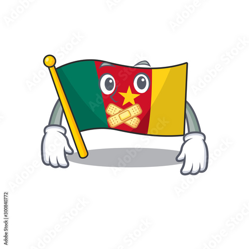 flag cameroon above silent the table cartoon