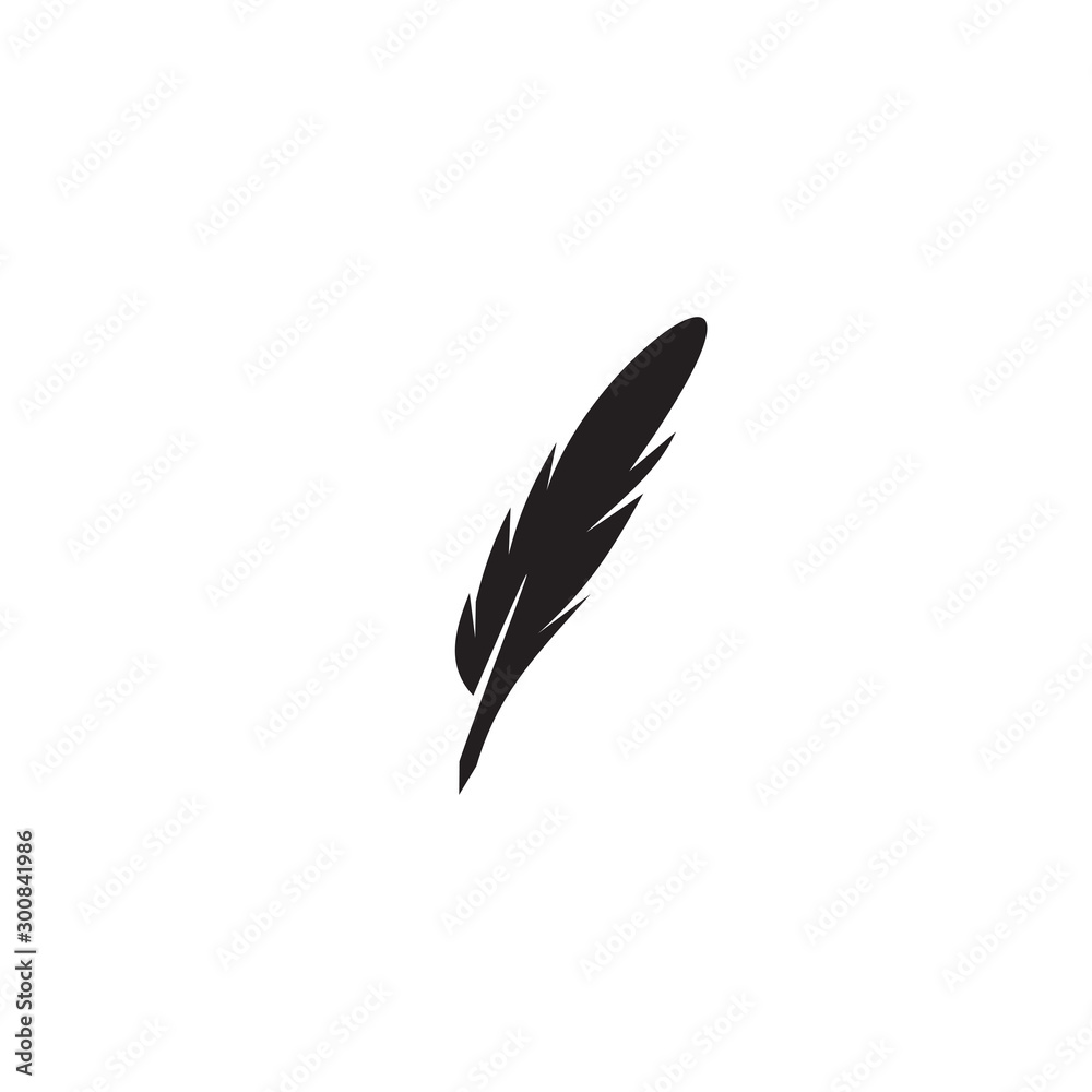 Feahter pen icon logo design vector template Feahter pen icon logo design vector template