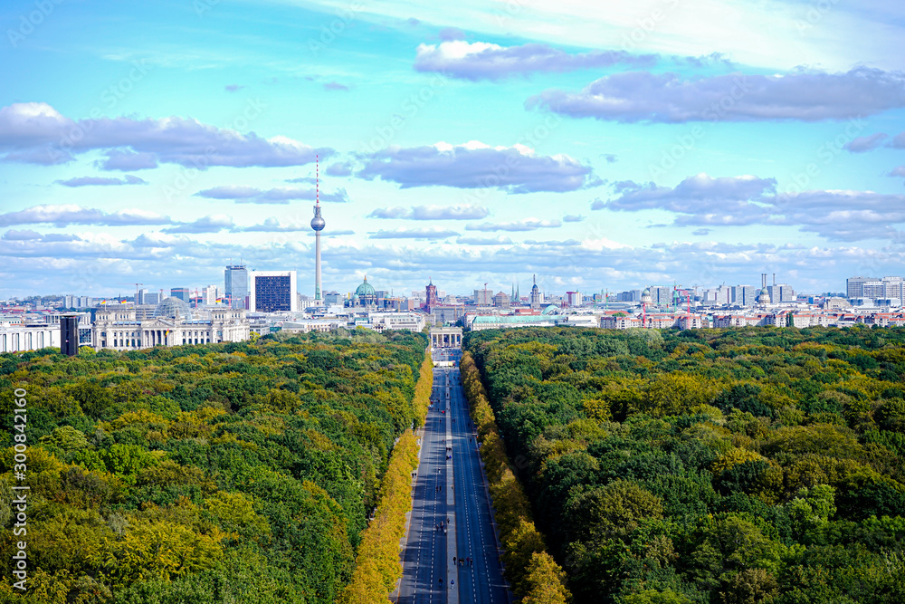 berlin panorama with tiergarten berlin panorama with tiergarten