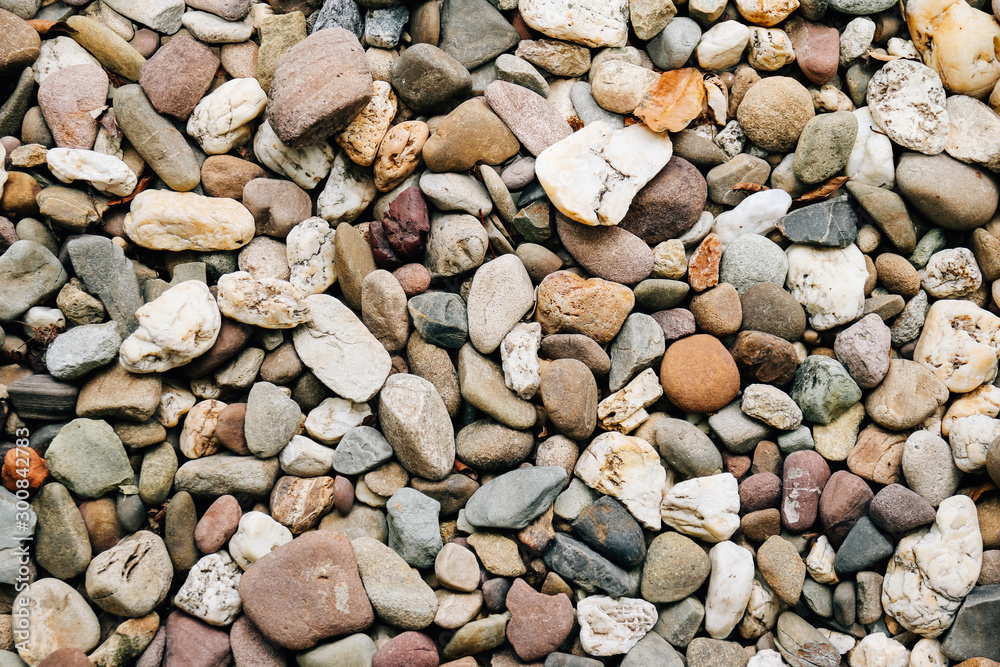 Brown color Pebbles stone background Brown color Pebbles stone background