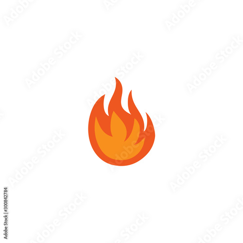 Fire illustration logo design template