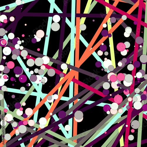 Colorful Lines Random Distribution Computational Generative Art background illustration