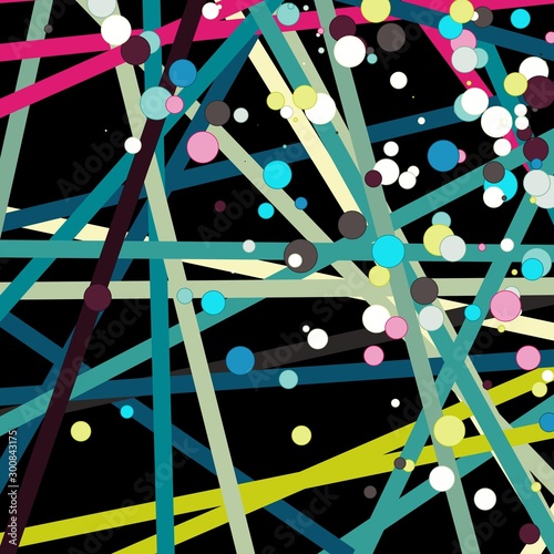 Colorful Lines Random Distribution Computational Generative Art background illustration