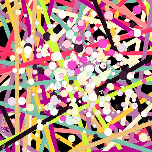 Colorful Lines Random Distribution Computational Generative Art background illustration