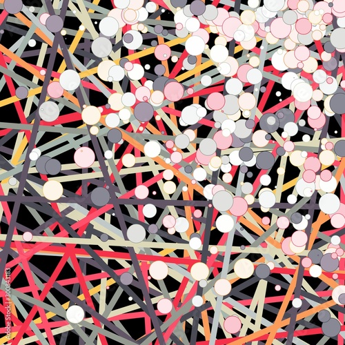 Colorful Lines Random Distribution Computational Generative Art background illustration