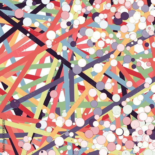 Colorful Lines Random Distribution Computational Generative Art background illustration