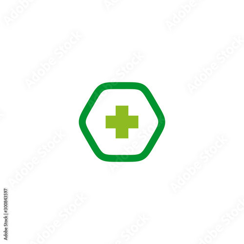 Medical and health care icon logo design template