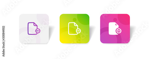 round icon in outline and solid style with colorful smooth gradient background, suitable for mobile and web UI, app button,  infographic, etc