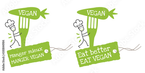 Vegan, Organic, logo