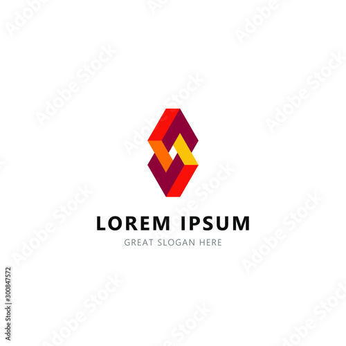 3d Abstract Logo Template. vector illustration Free Download 3d Abstract Logo Template. vector illustration - GFXLoad