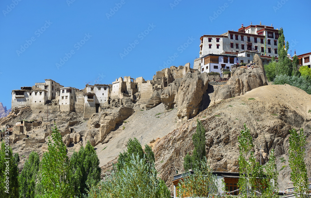 Lamayuru Buddhist Monastery nestled within the Indian Himalayan region of Ladakh, India