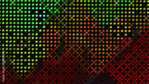 Geometric design. Halftone geometric design with a set of colorful abstract rhombuses. Multicolor, rainbow vector layout with lines, rectangles. Decorative design in an abstract style with rectangles.