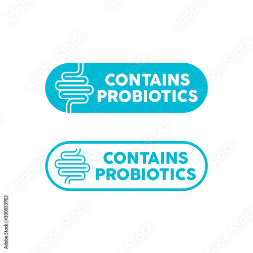 probiotics2Contains probiotics two vector icons