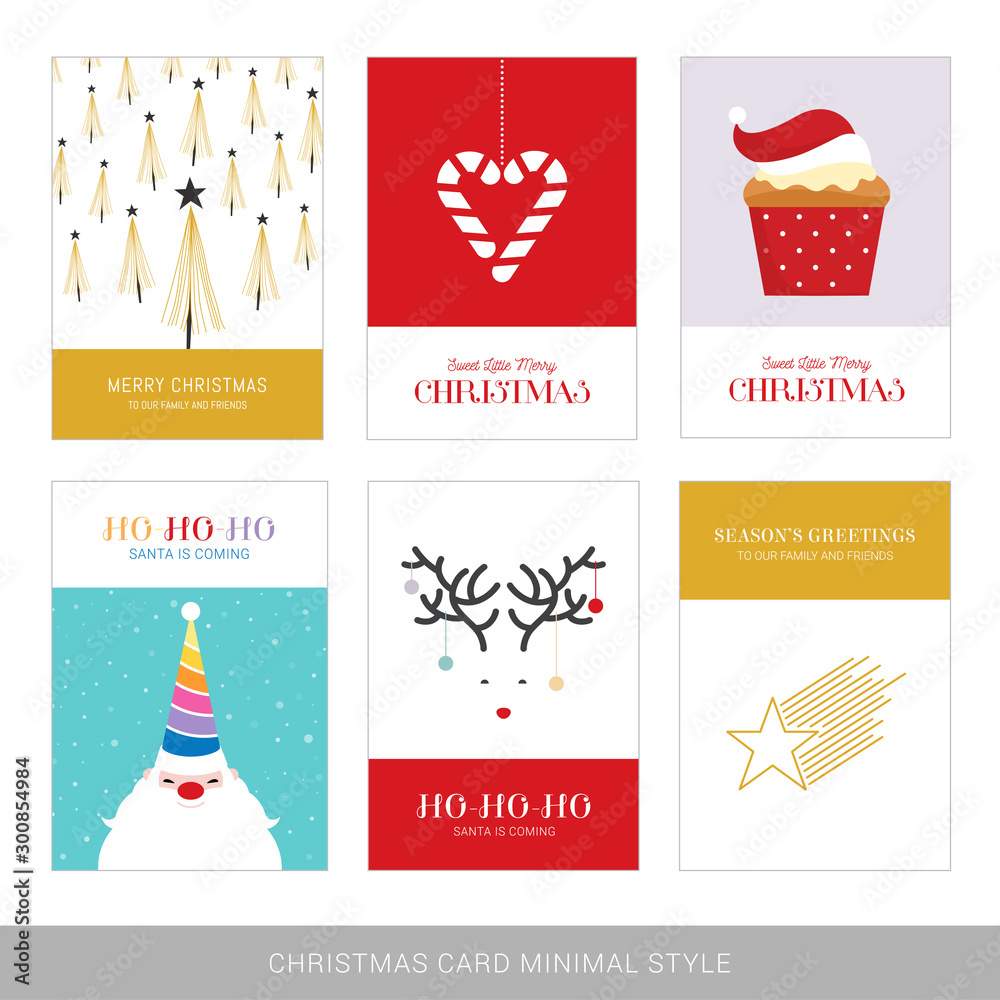 Merry Christmas cards set with hand drawn elements. Doodles and sketches vector Christmas illustrations Merry Christmas cards set with hand drawn elements. Doodles and sketches vector Christmas illustrations
