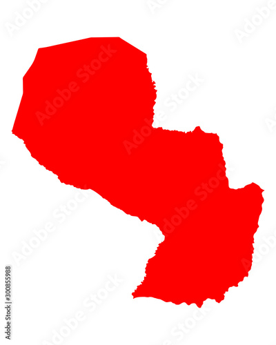 Karte von Paraguay