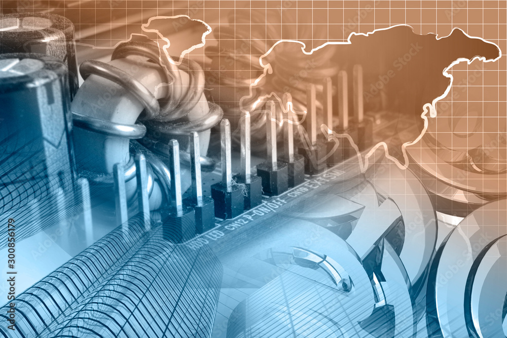 Electronic device, buildings and map Electronic device, buildings and map