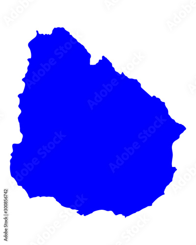 Karte von Uruguay