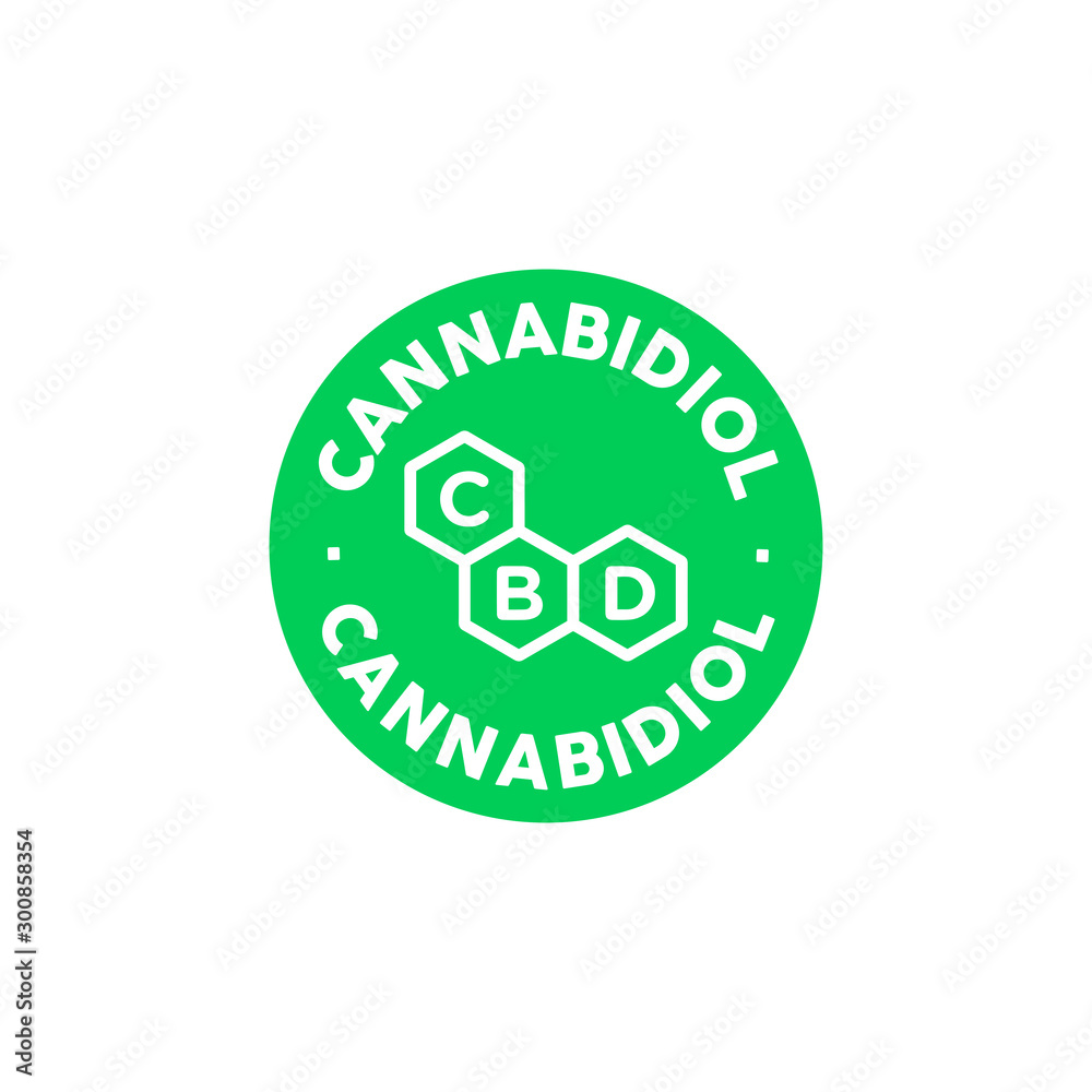 CBD cannabidiol vector icon CBD cannabidiol vector icon
