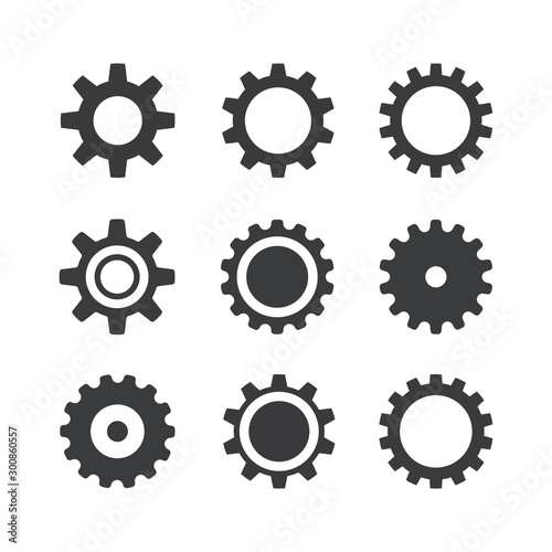 Gear Logo Template vector icon illustration © dar
