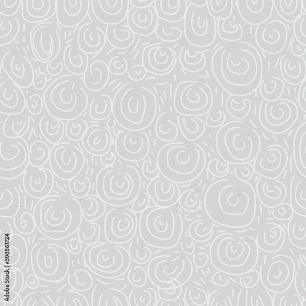 Two-tone seamless pattern with curls. Ethnic style.