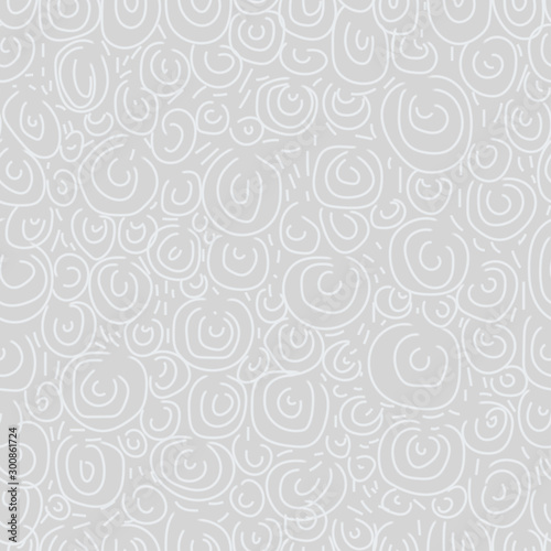 Two-tone seamless pattern with curls. Ethnic style.