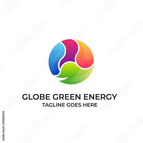 Free Download Abstract Nature Green Globe Energy Concept Illustration Vector Template, - GFXLoad