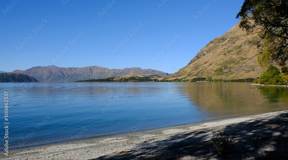 Glendu Bay lakeside, Lake Wanaka, Otago, New Zealand
