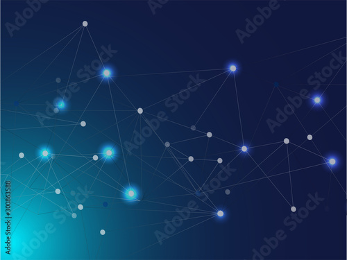 Galaxy Net Computing Design, Interconnected Lines. 