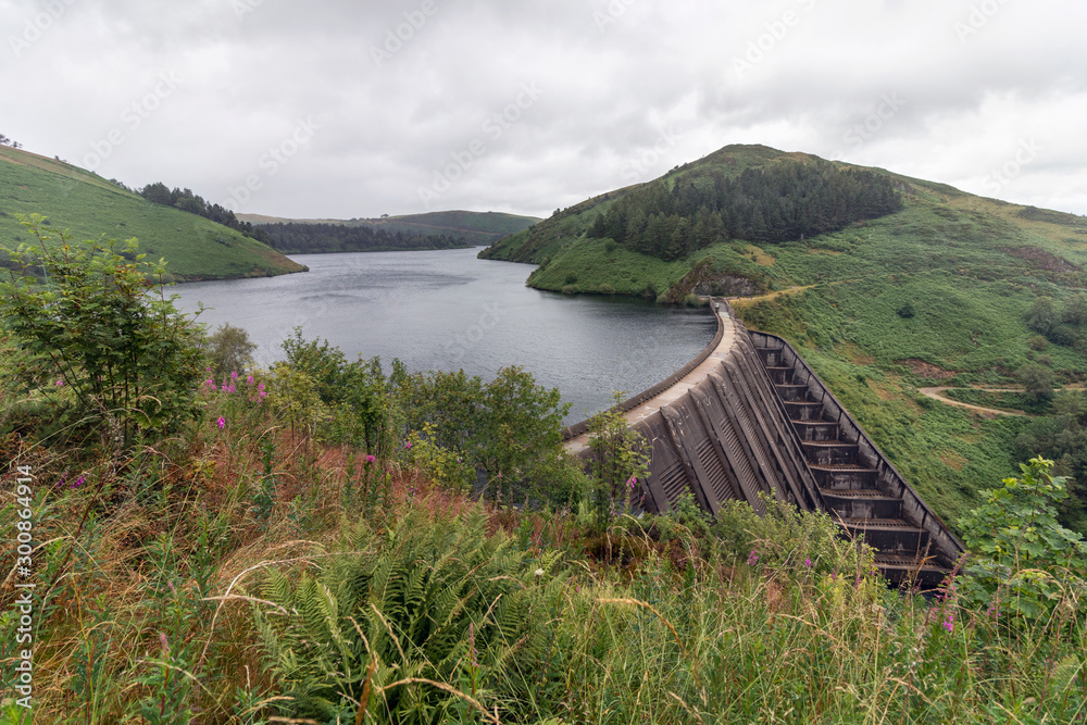 Llyn Clywedog Dam in Powys, mid Wales