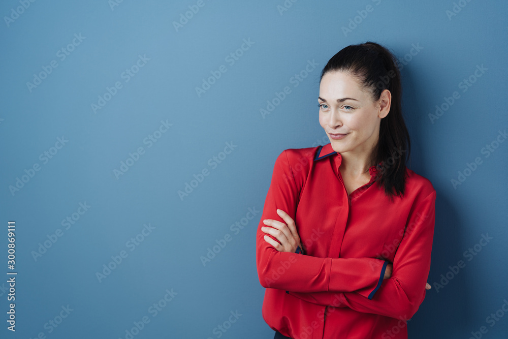 Attractive confident woman with determined smile Attractive confident woman with determined smile