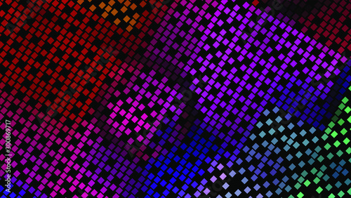 Geometric design. Halftone geometric design with a set of colorful abstract rhombuses. Multicolor  rainbow vector layout with lines  rectangles. Decorative design in an abstract style with rectangles.