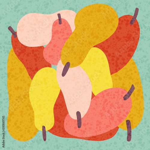 still life with pear illustration