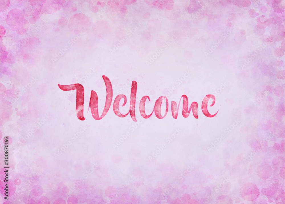 A Warm Welcome - An artistic typography design with warm colours.