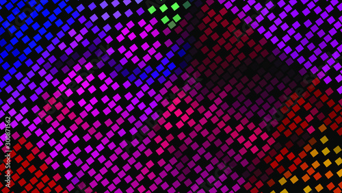 Geometric design. Halftone geometric design with a set of colorful abstract rhombuses. Multicolor  rainbow vector layout with lines  rectangles. Decorative design in an abstract style with rectangles.
