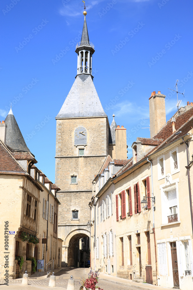 The medieval downtown in Avallon, Burgundy, France