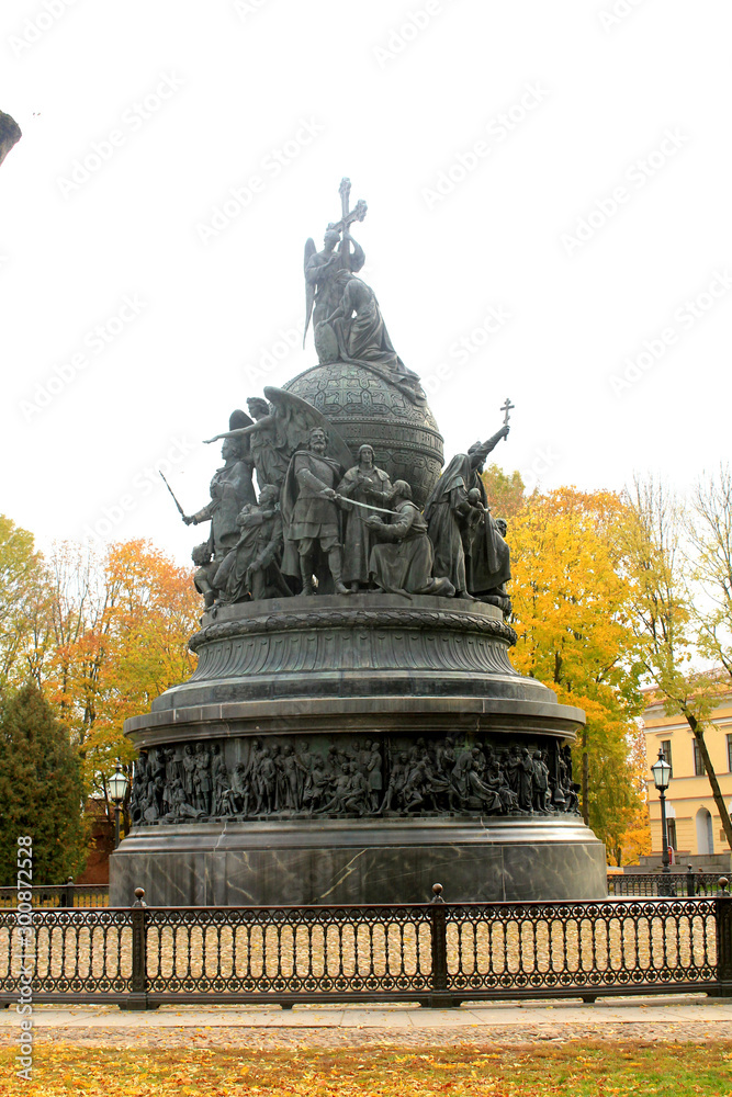 monument to the Millennium of Russia in Veliky Novgorod monument to the Millennium of Russia in Veliky Novgorod
