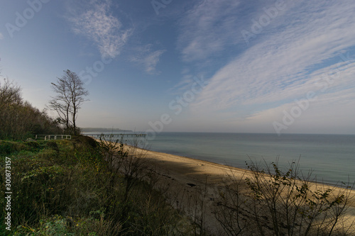 view of the baltic sea with blue sky