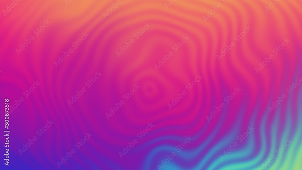 Obraz premium Audio visual background. 3d rendering. Abstract background with neon wave ripples. Wavy dynamic surface. Motion design template