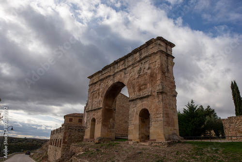 The Roman arch of the town of Medinaceli, Soria