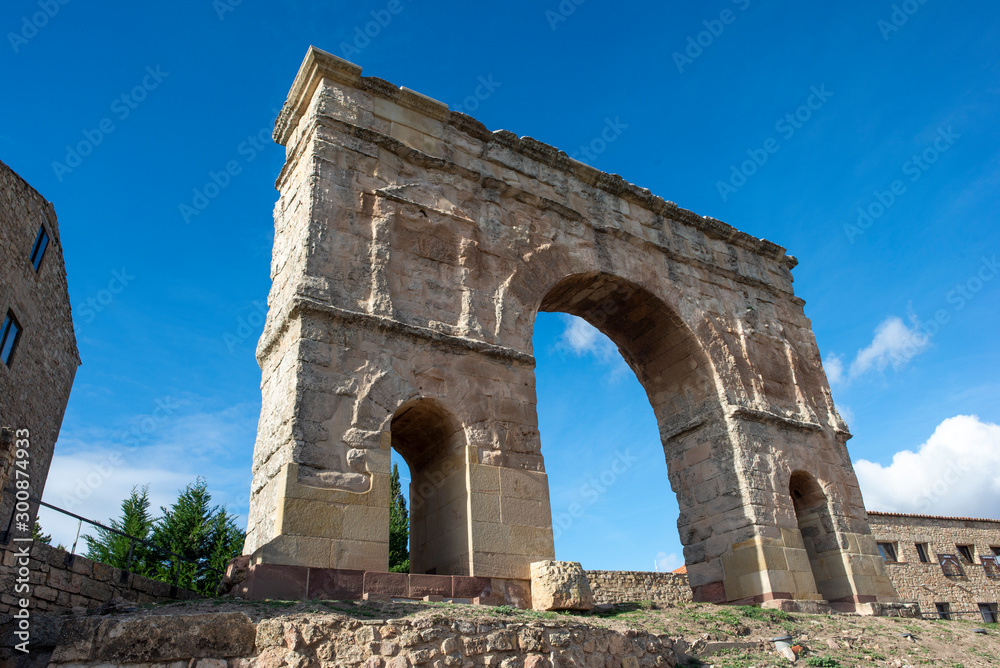 The Roman arch of the town of Medinaceli, Soria