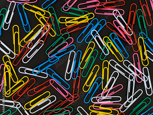 Colorful Paper Clips Backdrop Detail photo