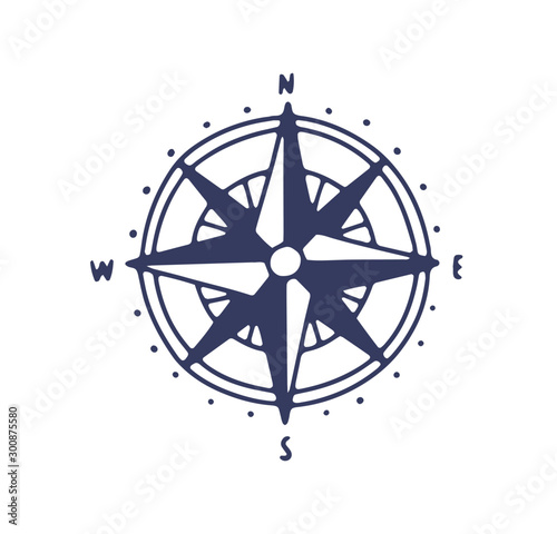 Rose of wind vector icon