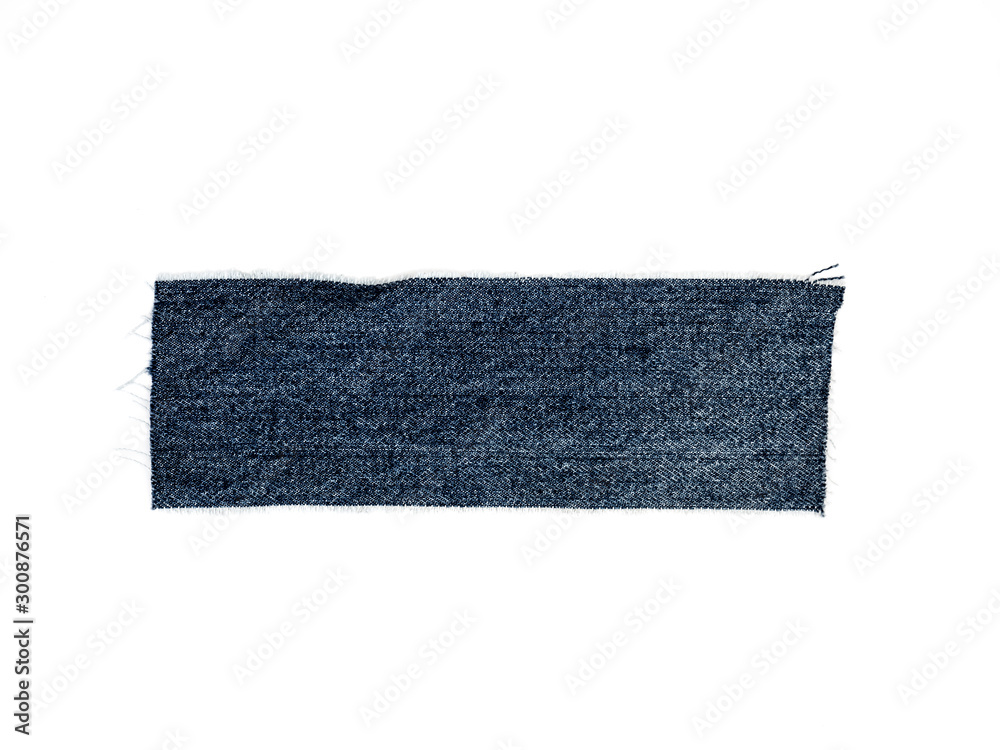 Fototapeta premium Denim Jeans Textile Texture Isolated on White Background