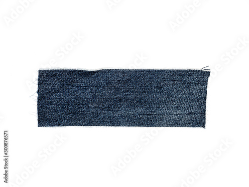 Denim Jeans Textile Texture Isolated on White Background