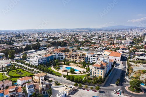 Fototapeta Naklejka Na Ścianę i Meble -  Aerial: The cityscape of Limassol