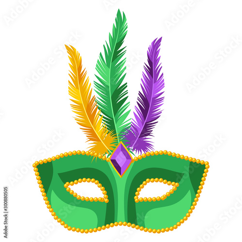 Mardi Gras carnival mask.
