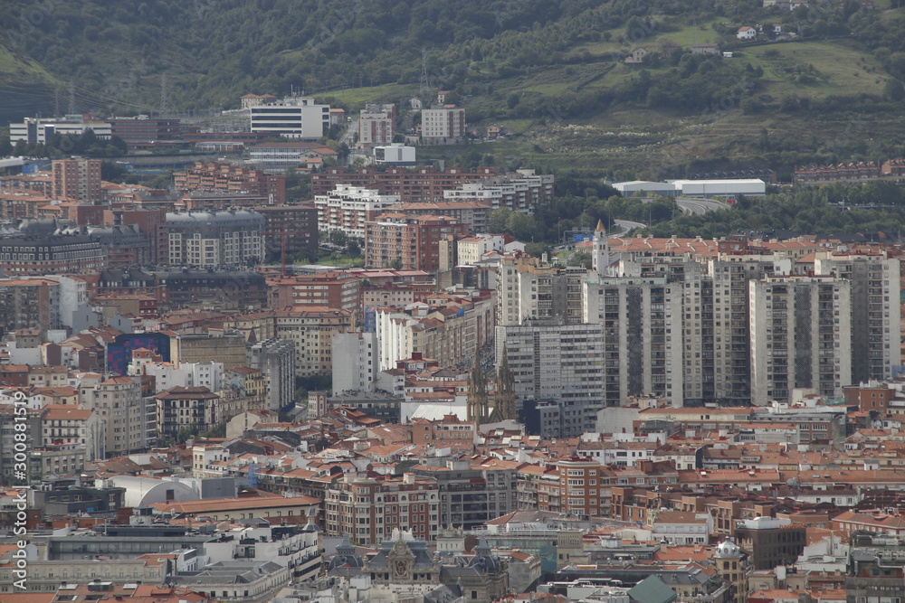 View of Bilbao from the hills