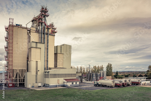 Factory for the production of food for farm animals photo