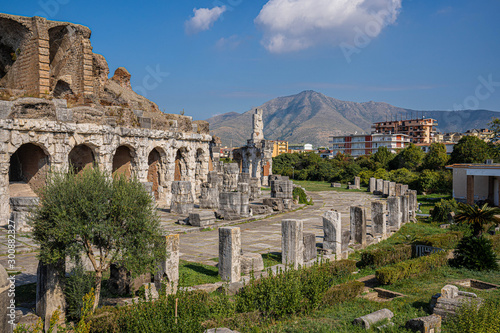 Konstfotografi Ruins of an ancient amphitheater in Santa Maria Capua Vetere in Campania in Ital