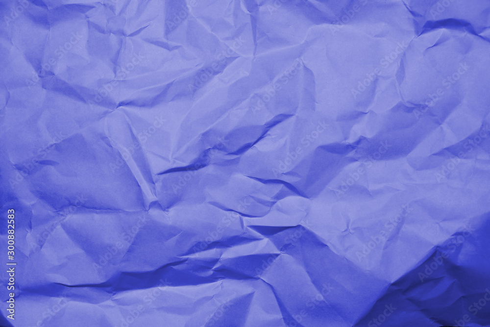 Obraz premium Blue crumpled paper texture background.